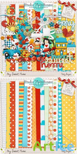 Scrap Set - My Sweet Home PNG and JPG Files