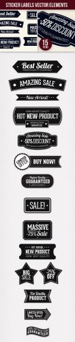 Designtnt - Sticker Labels Vector Elements