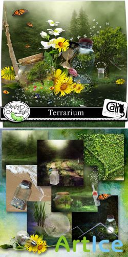 Scrap Set - Terrarium PNG and JPG Files