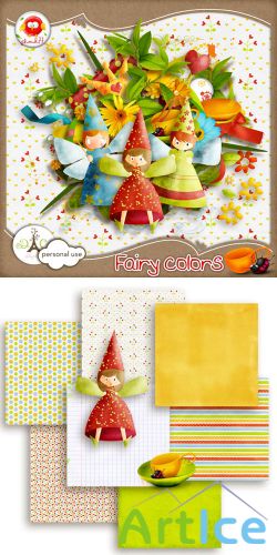 Scrap Set - Fairy Colors PNG and JPG Files