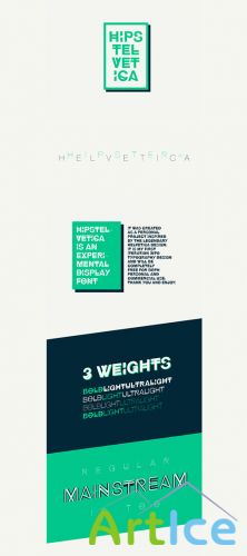 Hipstelvetica Font Family for Design Projects