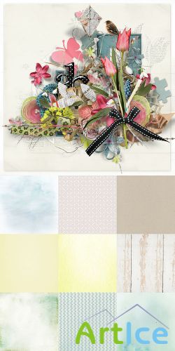 Scrap Set - Hello Spring PNG and JPG Files