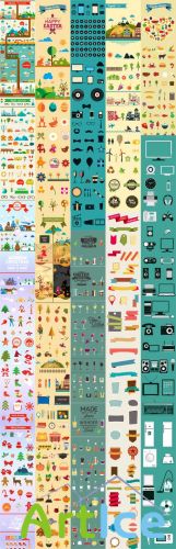 Flat Vector Design Elements Bundle