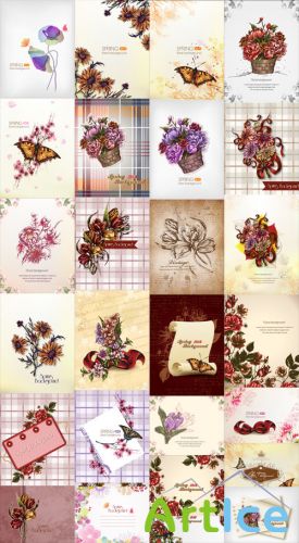 27 Spring Floral Illustrations Set 2