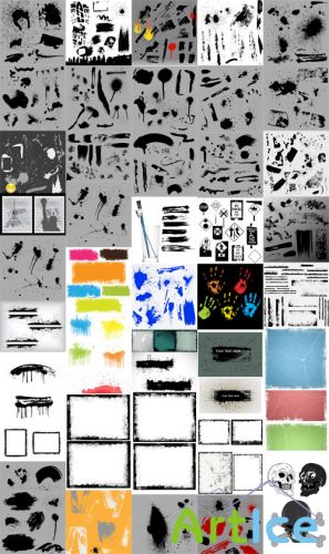 43 Vector Grunge Design Elements Bundle