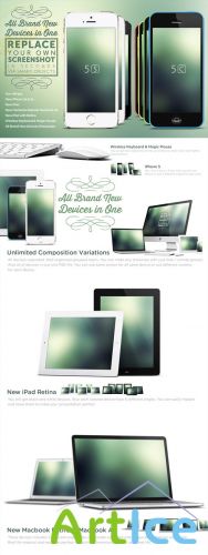 Apple Device Responsive Mock Up Templates