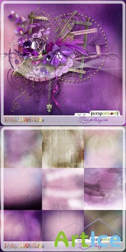 Scrap Set - Purplesque PNG and JPG Files