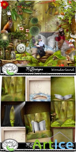 Scrap Kit - Wonderland PNG and JPG Files