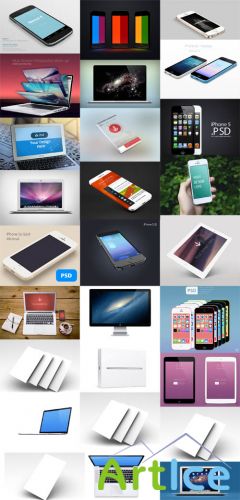 Apple Iphone IPad Macbook Mock Up Templates