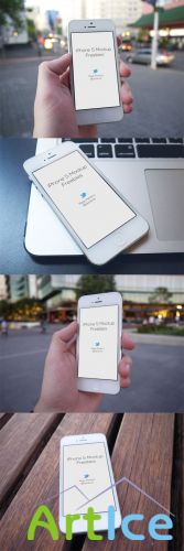 4 iPhone Mock up PSD Templates