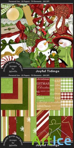 Scrap Set - Joyful Tidings PNG and JPG Files