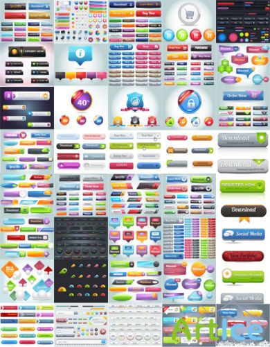 Modern Web Elements Vector Set