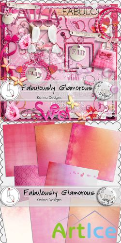 Scrap Set - Fabulously Glamorous PNG and JPG Files