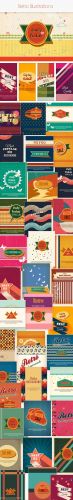 50 Retro Vector Illustrations