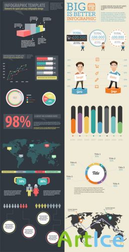 Infographic Elements PSD Templates