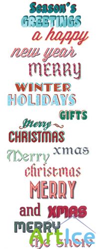 X-Mas Vector Graphic Text Styles