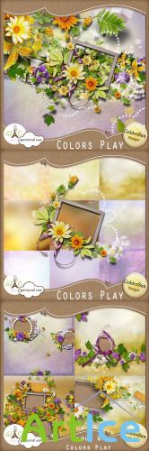 Scrap Kit - Colors Play PNG and JPG Files