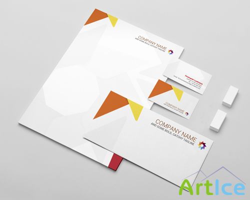 Stationery Mock-up Template PSD