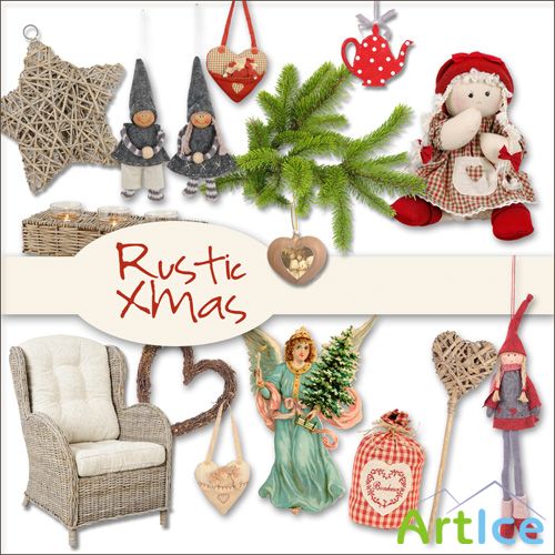 Rustic Xmas PNG Files