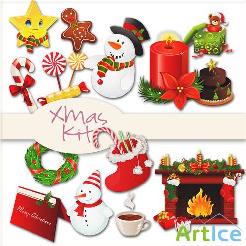 Scrap - Xmas Kit PNG Files