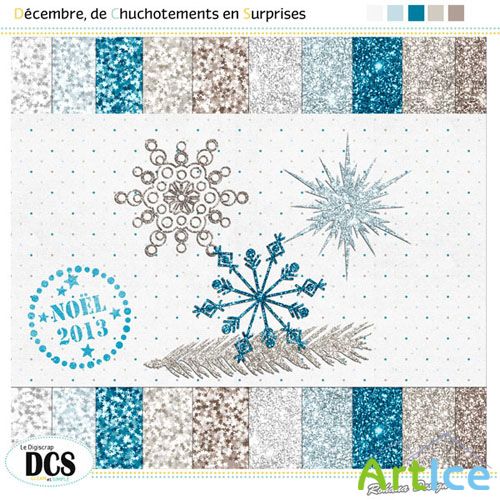 Scrap Set - Decembre de Chuchotements en Surprises PNG and JPG Files