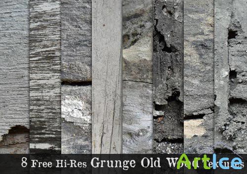 8 Hi-Res Grunge Old Wood Textures