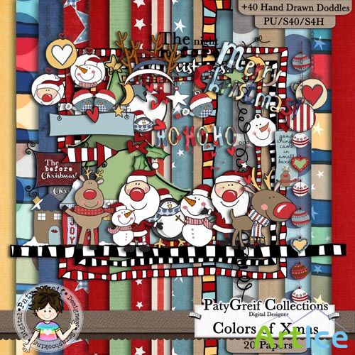 Scrap - Colors of Xmas PNG and JPG Files