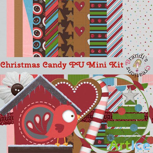 Christmas Candy Mini Kit PNG and JPG Files