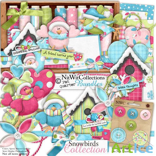 Scrap Set - Snowbirds PNG and JPG Files