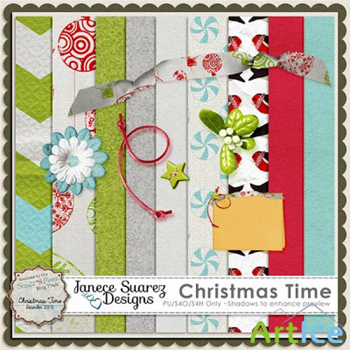 Christmas Time Set 6 PNG and JPG Files