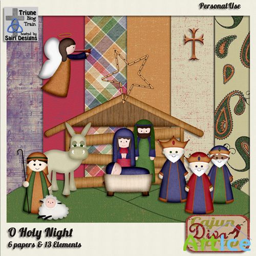 Scrap Set - O Holy Night 2 PNG and JPG Files