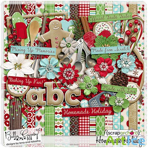 Scrap - Homemade Holiday Set PNG and JPG Files