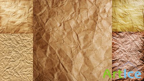 Set of old Crumpled paper Texture