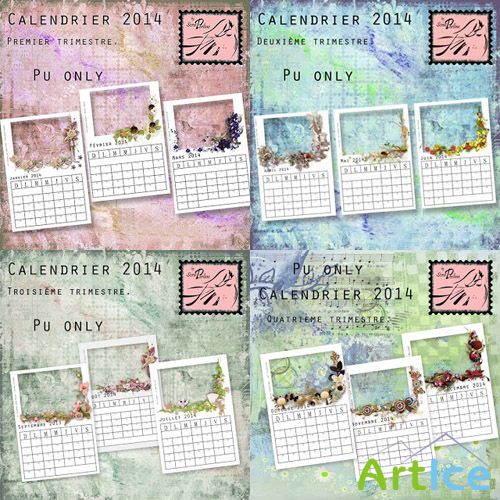 Calendrier 2014 PNG Files