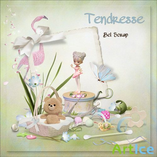 Scrap Kit - Tendresse PNG and JPG Files