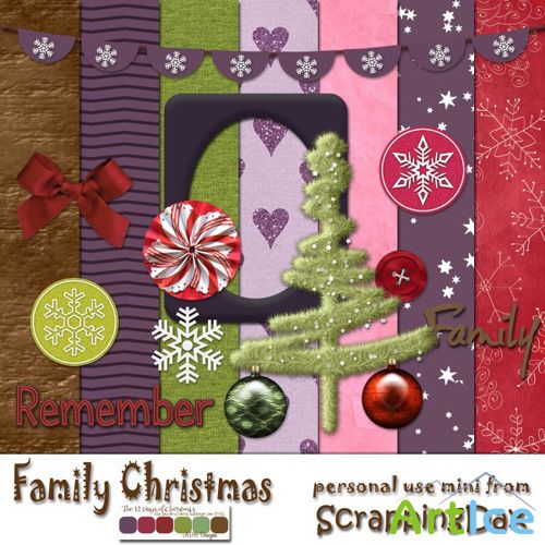 Scrap - Family Christmas PNG and JPG Files