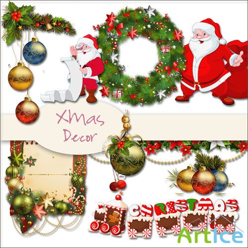 Scrap - Xmas Decor PNG Files