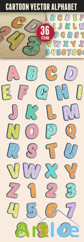 Cartoon Vector Alphabet Adobe Illustration