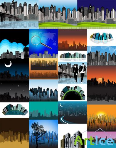 Metropolitan City Buildings Vector