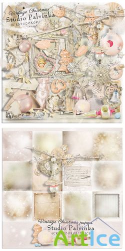 Vintage Christmas Set PNG and JPG Files