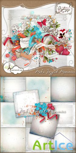 Scrap Set - Make Joyful Memories PNG and JPG Files