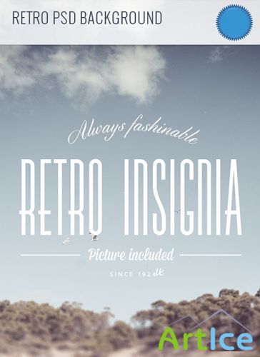 Retro Background PSD Template