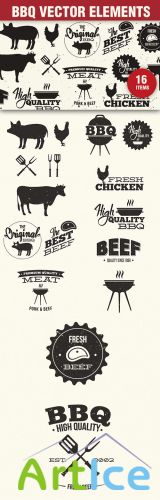 Designtnt - BBQ Grill Vector Elements