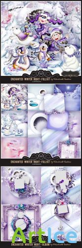 Scrap Set - Enchanted Winter Night PNG and JPG Files