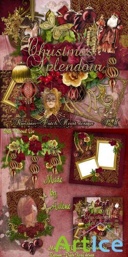 Scrap Set - Christmas Splendour PNG and JPG Files