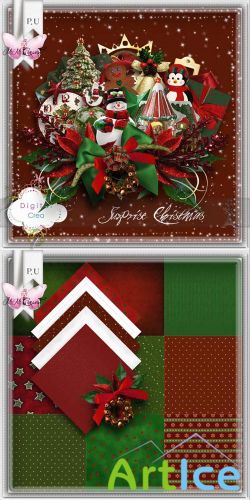 Scrap Set - Surprise Christmas PNG and JPG Files