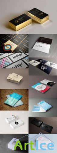 13 Business Card Mock-up Templates