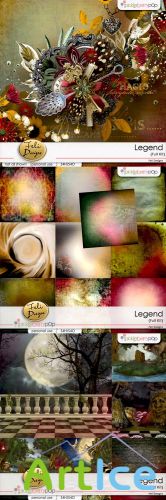 Scrap Kit - Legend PNG and JPG Files