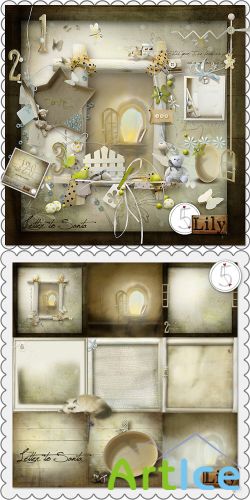 Scrap Kit - Letter to Santa PNG and JPG Files