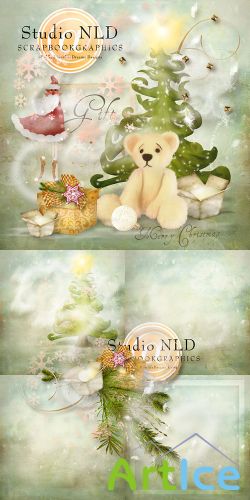 Merry Christmas Scrap Set PNG and JPG Files